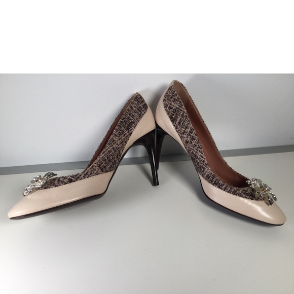 Missoni Italy Heels Women Beige US 7.5 - Picture 4 of 9